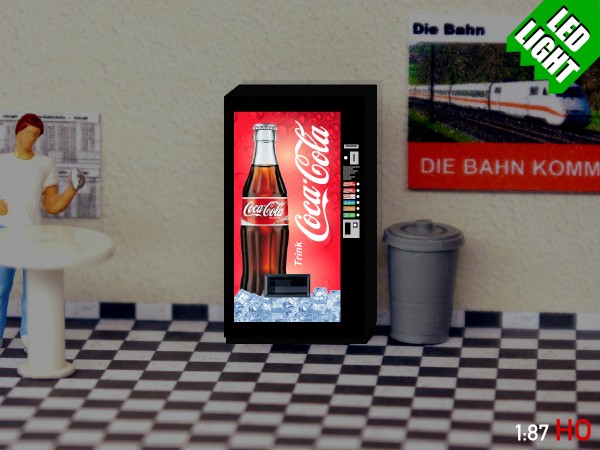 Toys Hobbies Scenery Trees H0 Led Beleuchtet Coca Cola Getrankeautomat Epoche V Modellland 3025 8 1 87