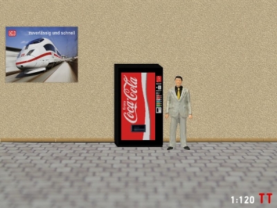 1:120 Spur TT Coca Cola Getränkeautomat