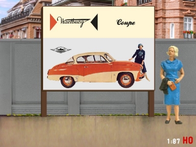 1/87 H0 Billboard Wartburg 311 Coupe