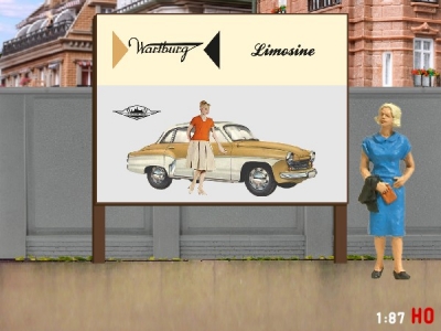 1/87 H0 Billboard Wartburg 311 Limosine