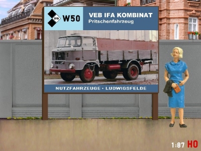 1:87 H0 Plakatwand IFA LKW W50