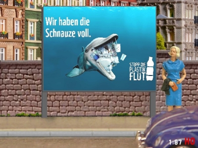 1:87 H0 Plakatwand Schnauze voll Epoche V