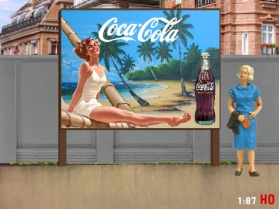 1:87 H0 Plakatwand Coca Cola