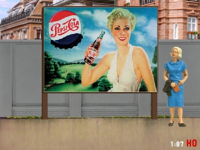 1/87 H0 Billboard Pepsi Cola