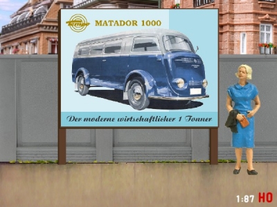 1:87 H0 Plakatwand Tempo Matador 1000