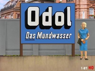 1:87 H0 Plakatwand ODOL Mundwasser