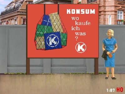 1:87 H0 Plakatwand KONSUM