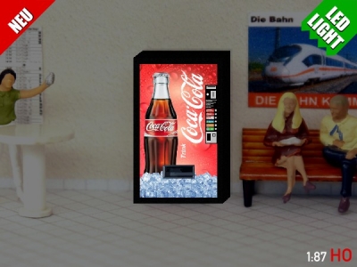 1:87 Spur H0 LED 9 - 12V Coca Cola Automat beleuchet