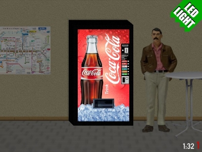1:32 Spur 1 LED 9 - 24V Coca Cola Getränkeautomat beleuchtet