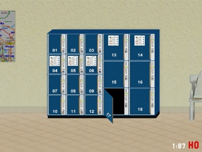 1/87 H0 luggage locker Locker with open door