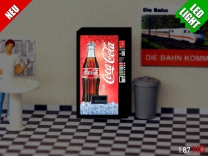 1:87 Spur H0 LED 9 - 12V Coca Cola Automat beleuchet