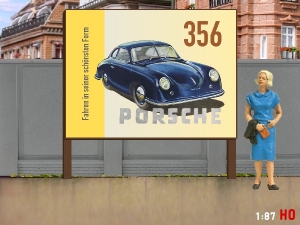 1:87 H0 Plakatwand Porsche 356