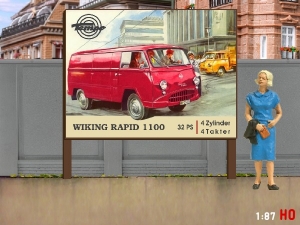 1/87 H0 Billboard Tempo Wiking Rapid 1100