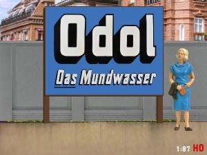 1:87 H0 Plakatwand ODOL Mundwasser