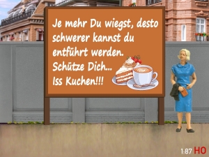 1/87 H0 Billboard Coffee & Cake